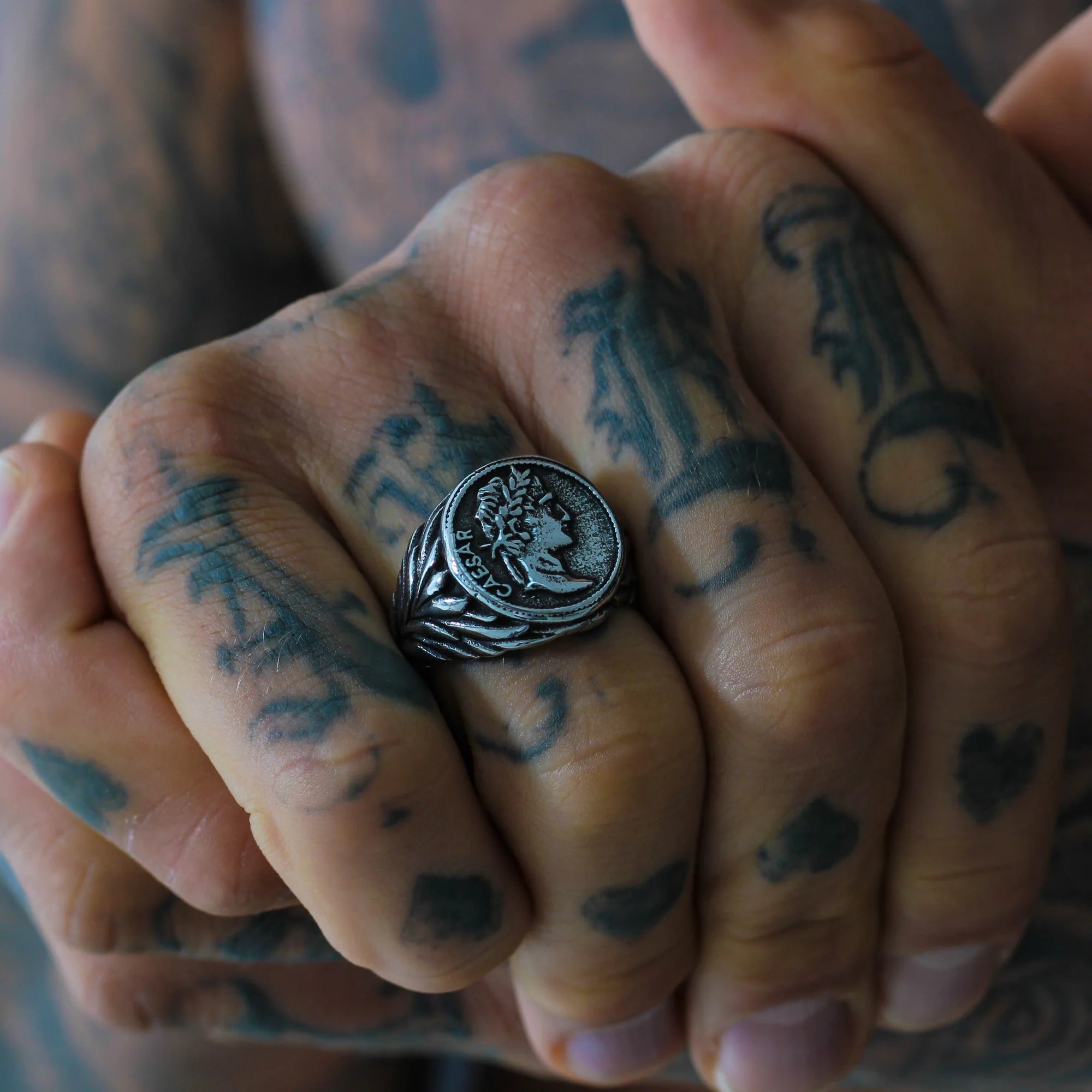 Silver Caeser Ring