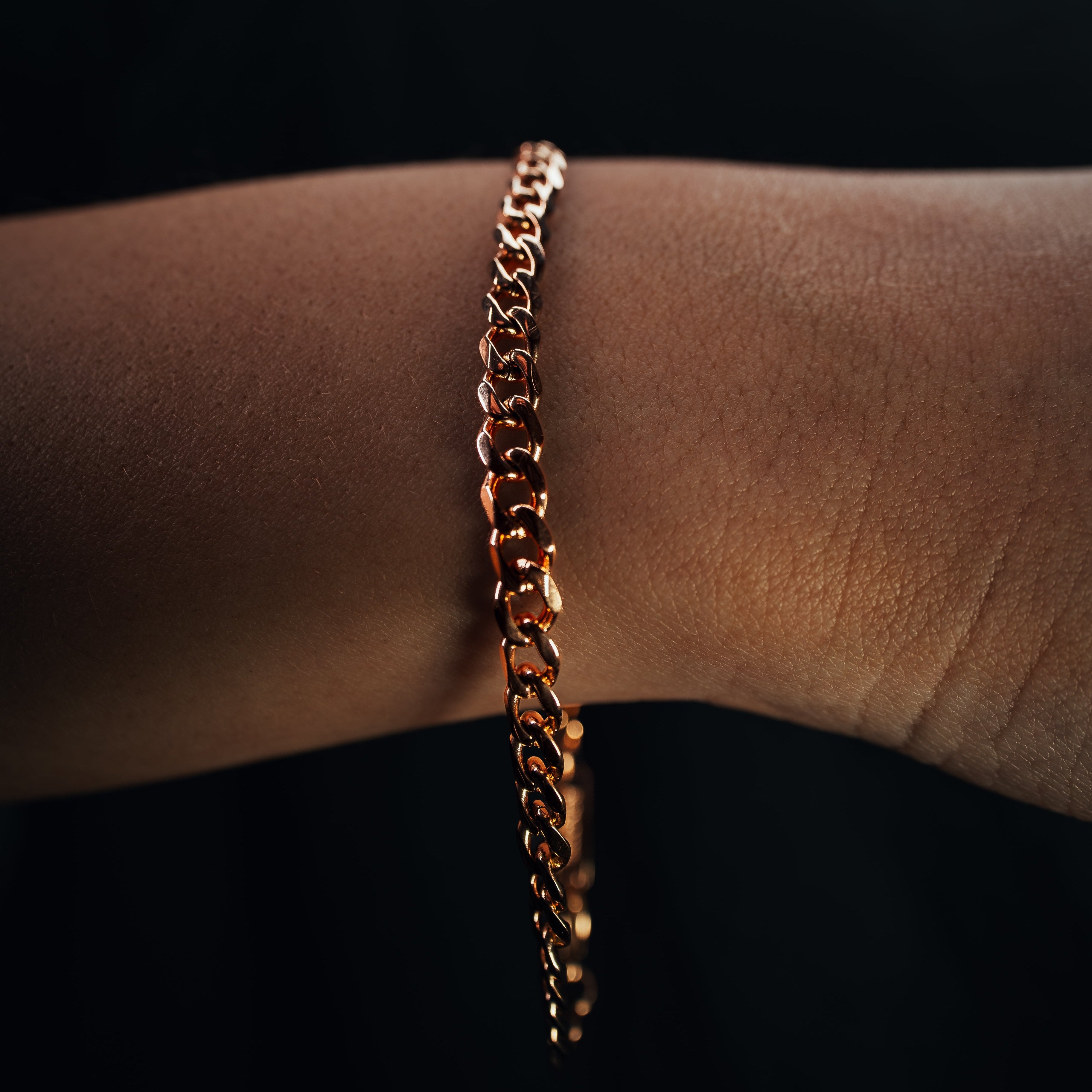 Cuban Bracelet (Rose Gold) 4mm