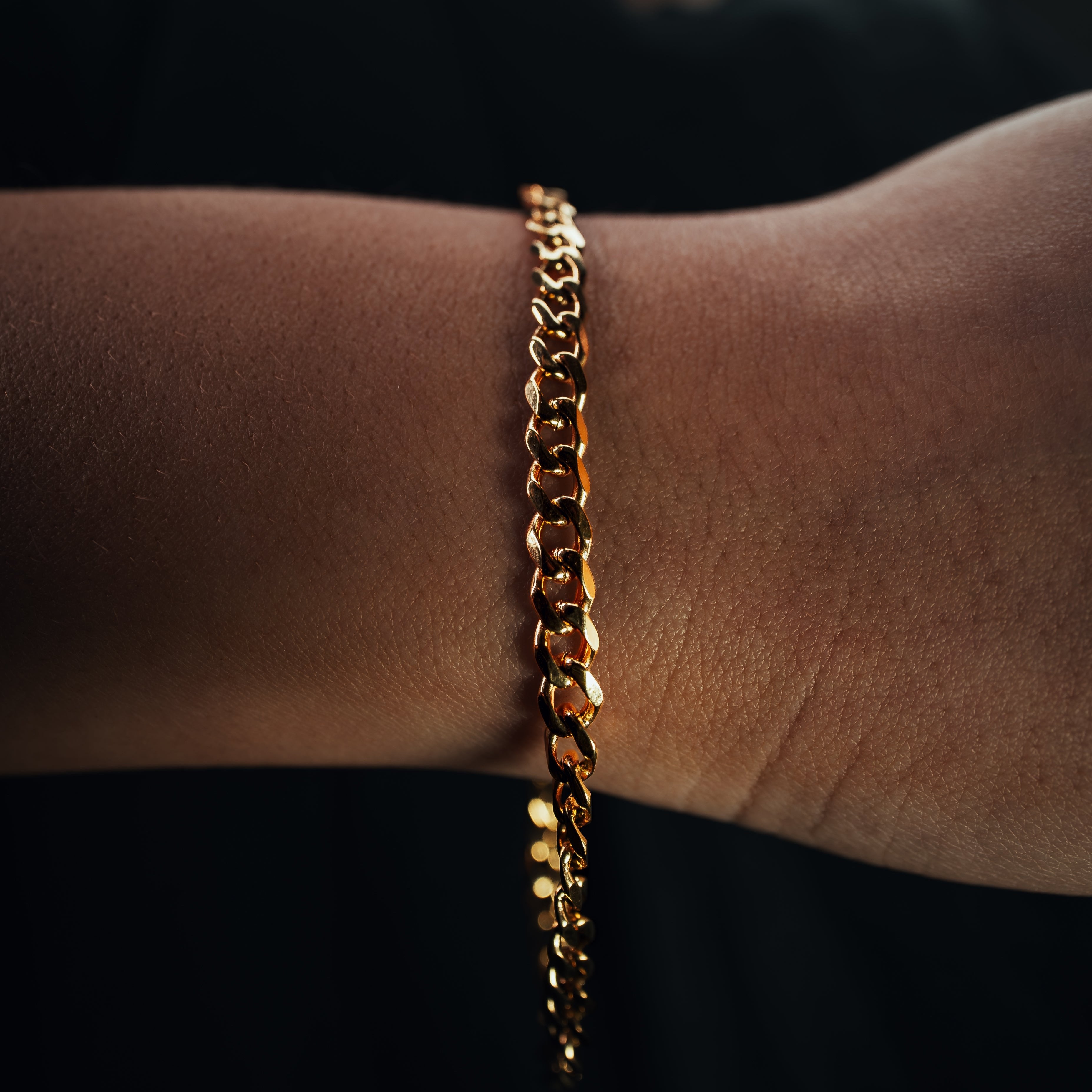 Cuban Bracelet (Gold) 4mm