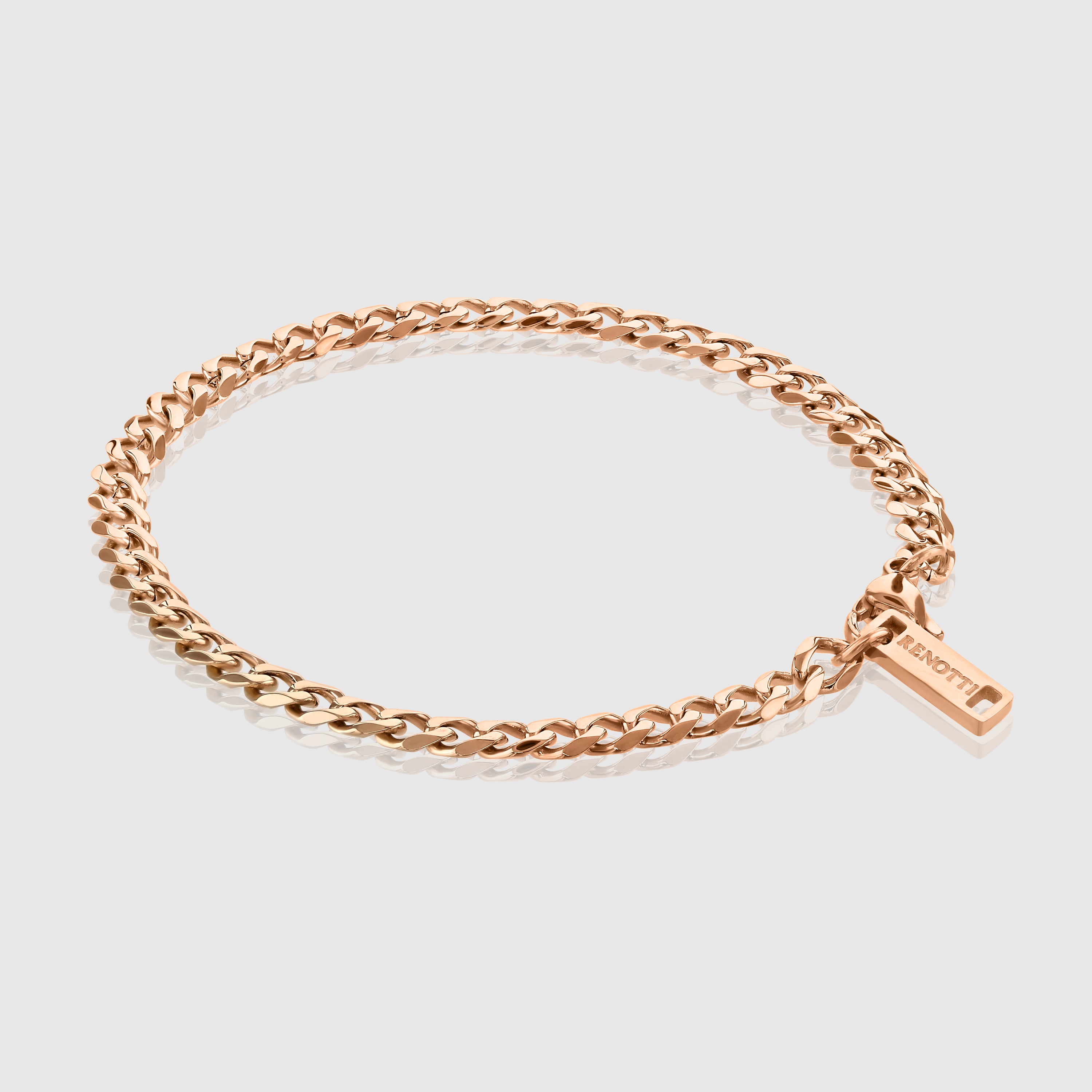 Cuban Bracelet (Rose Gold) 4mm